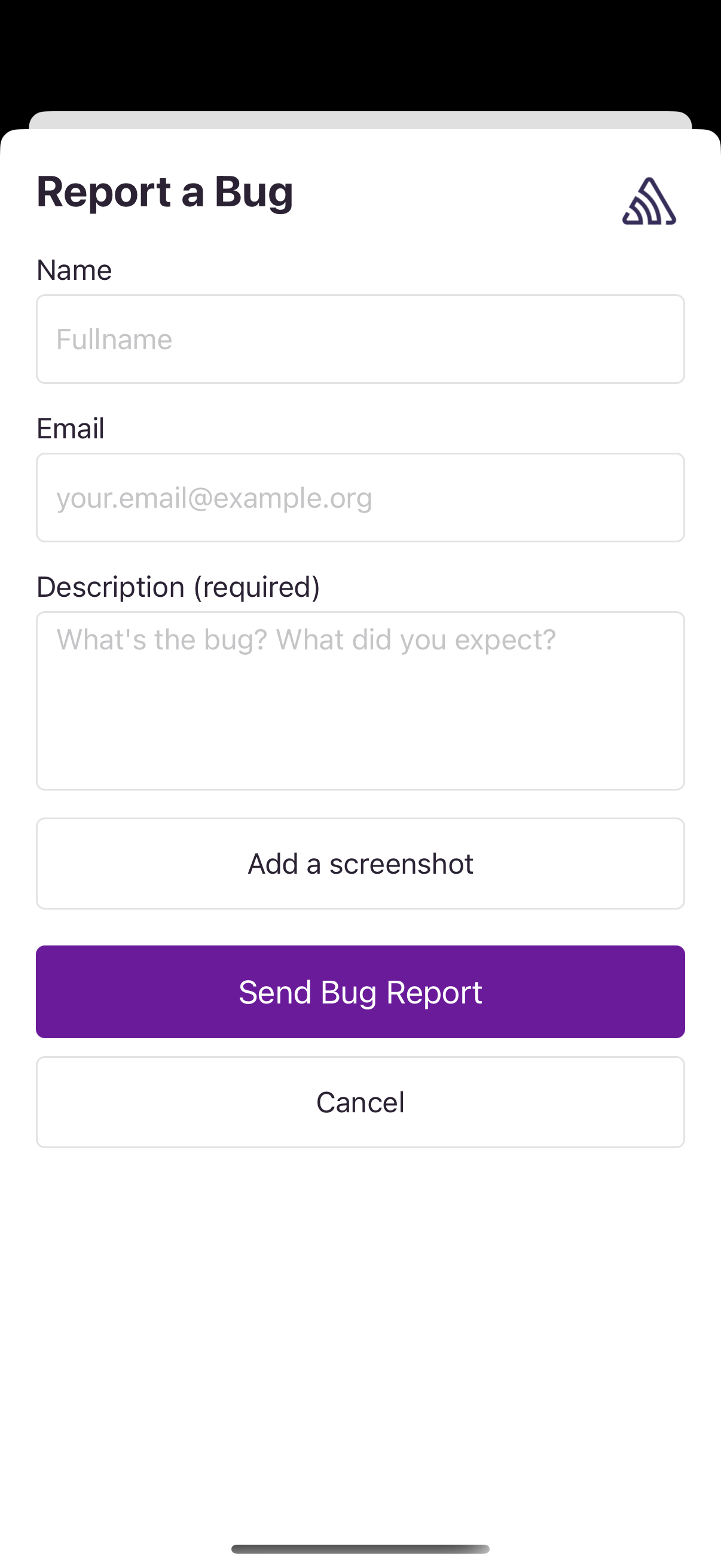 User Feedback Widget on React Native iOS
